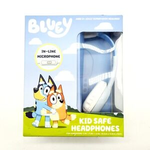 Bluey Child-Friendly Headphones‎ w/ Microphone 3.5mm Wired Volume Control